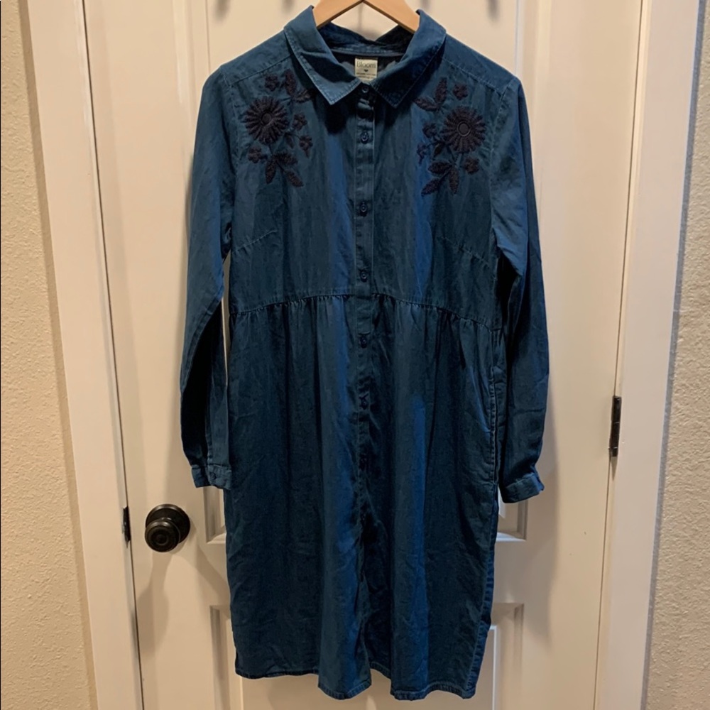 Frugi Mila Chambray Maternity and nursing shirt dress